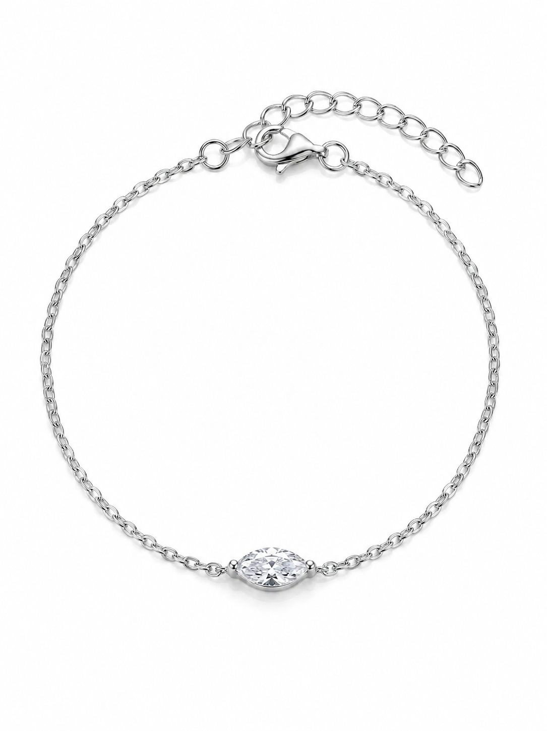 Luna Marquise Crystal Bracelet #color_silver