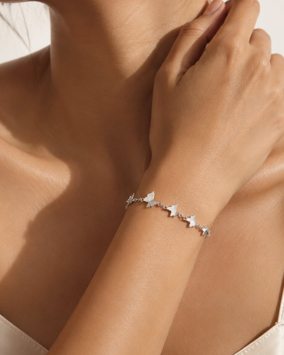 925 silver butterfly bracelet