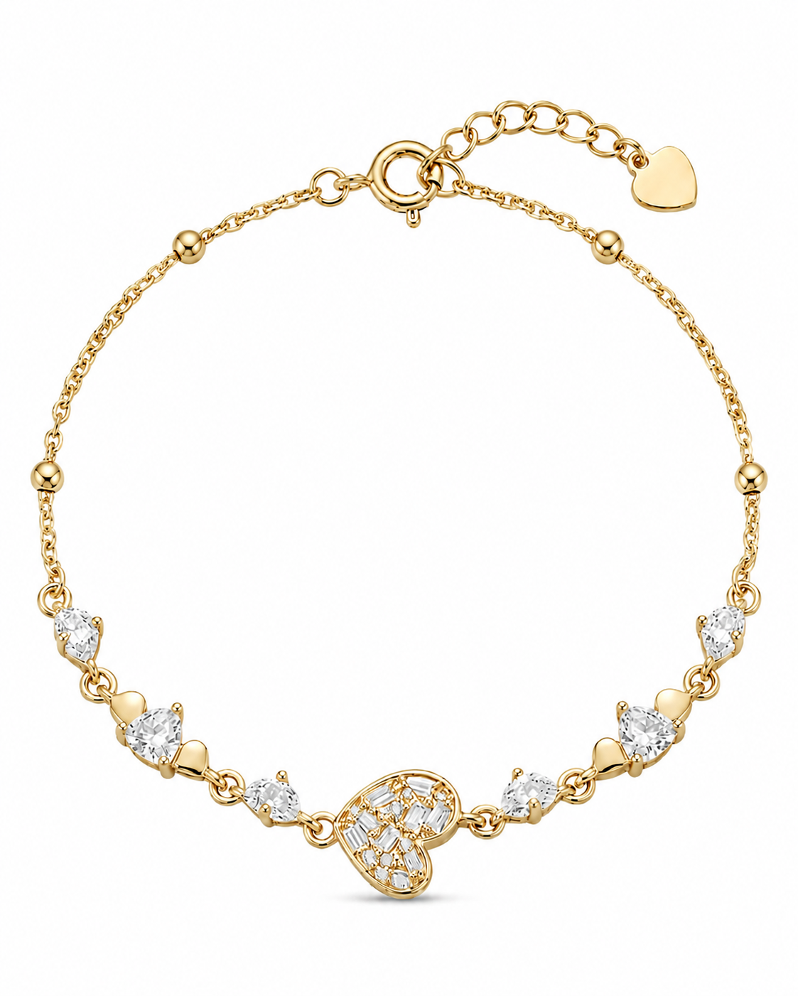 Cara Heart Bracelet – CZ Heart