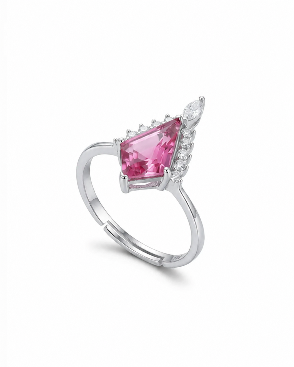 Rose Reign Ring | Pink Kite Cut Stone Statement Ring