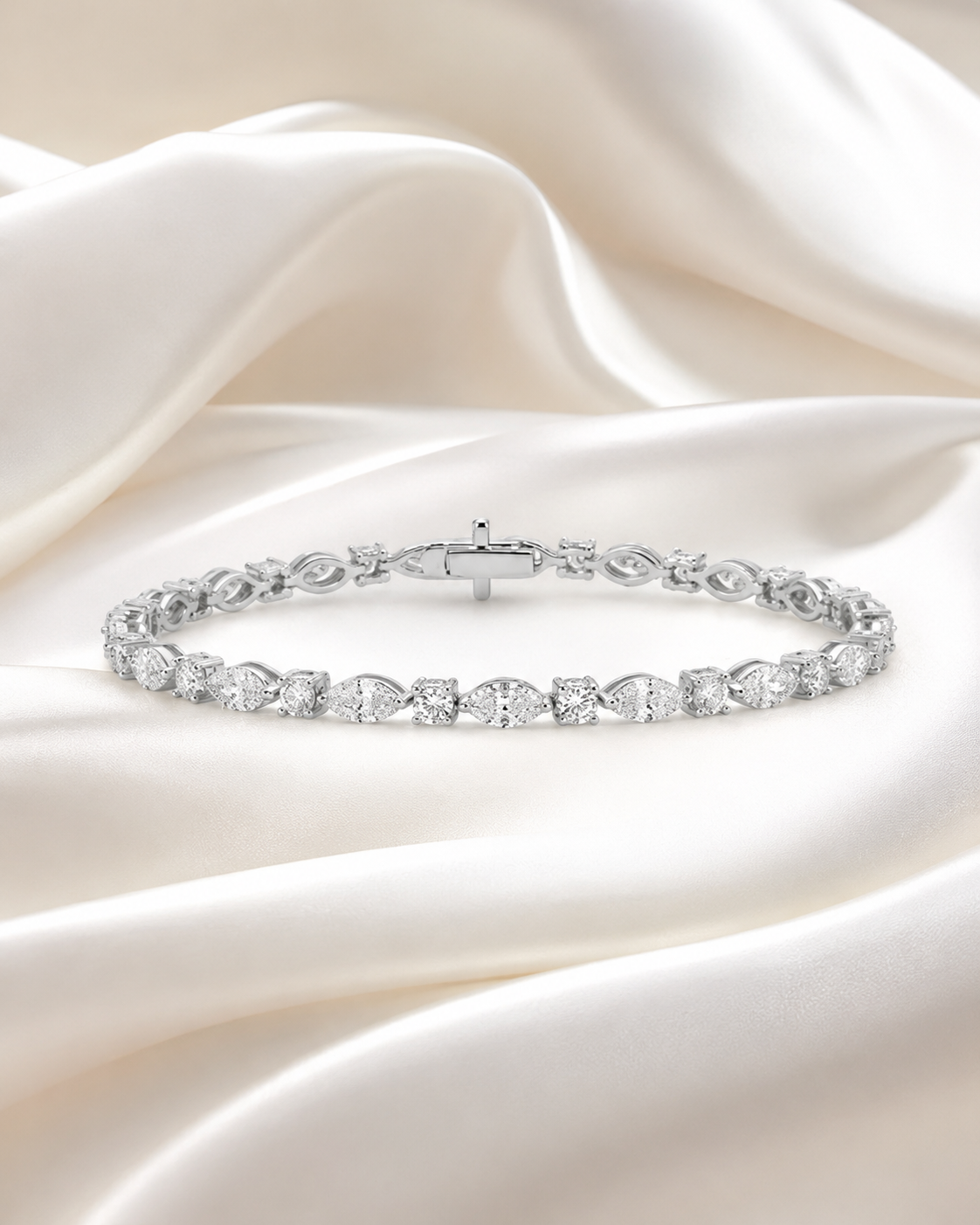Infinite Wrist Bracelet – Marquise & Round CZ Tennis Bracelet