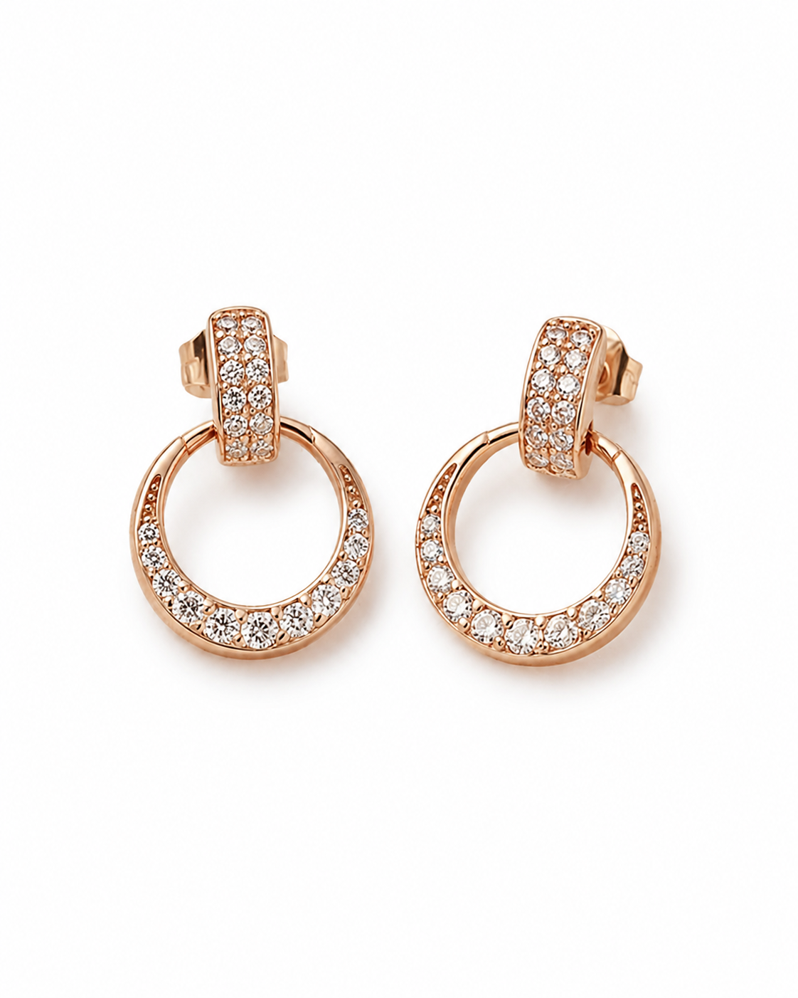 Full Circle Drops – Pavé CZ Hoops