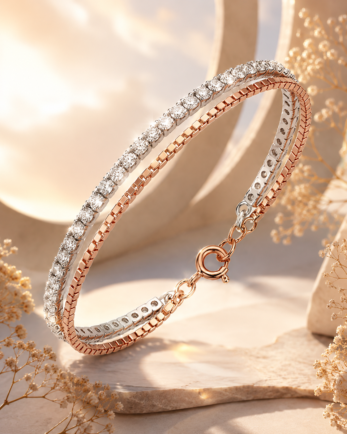 Paris Dual Tennis Bracelet – Dual Row CZ