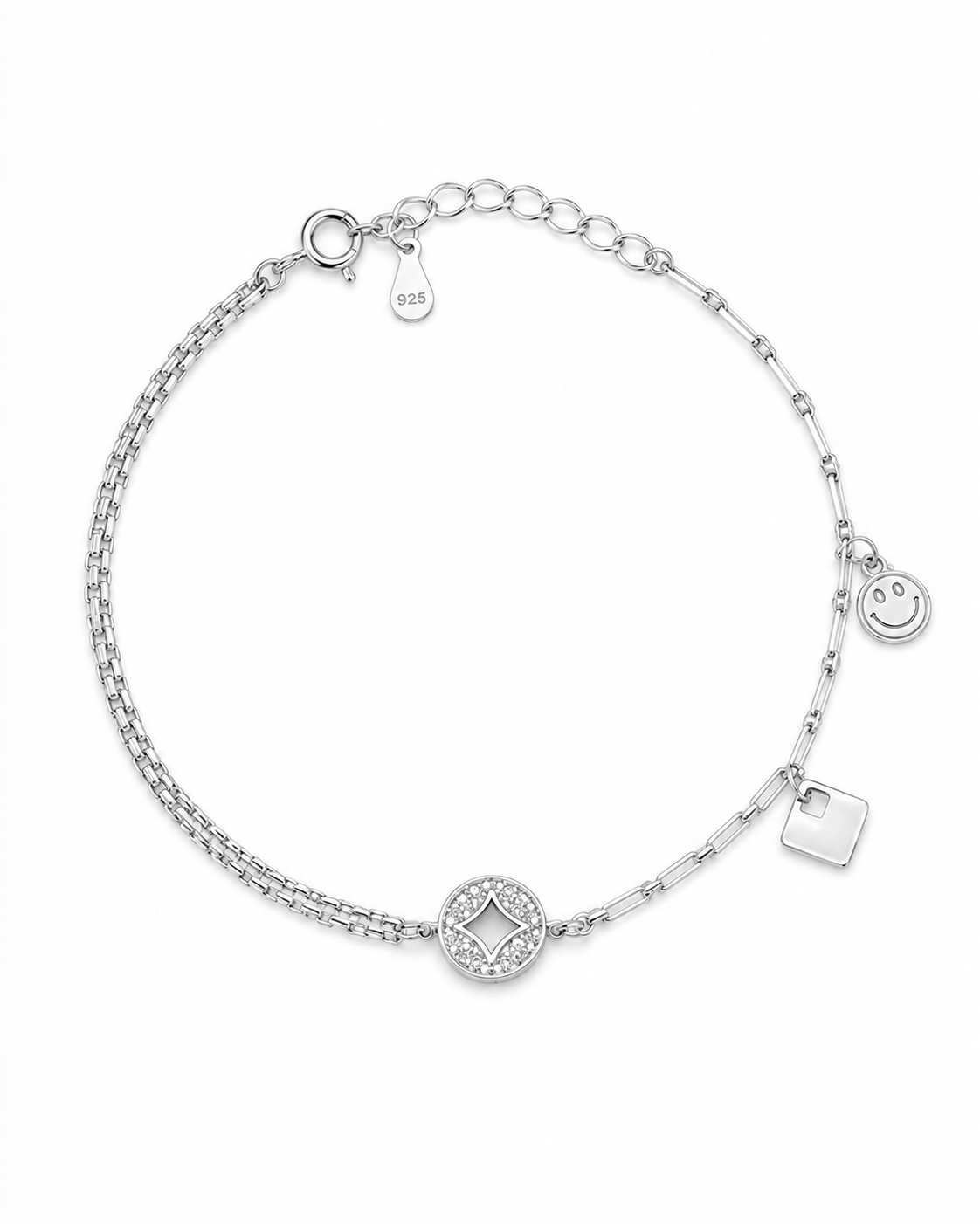 Playful Charm Link Bracelet | 925 Sterling Silver Bracelet
