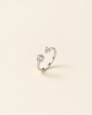 Aurelia Toi et Moi Ring in 925 Sterling Silver