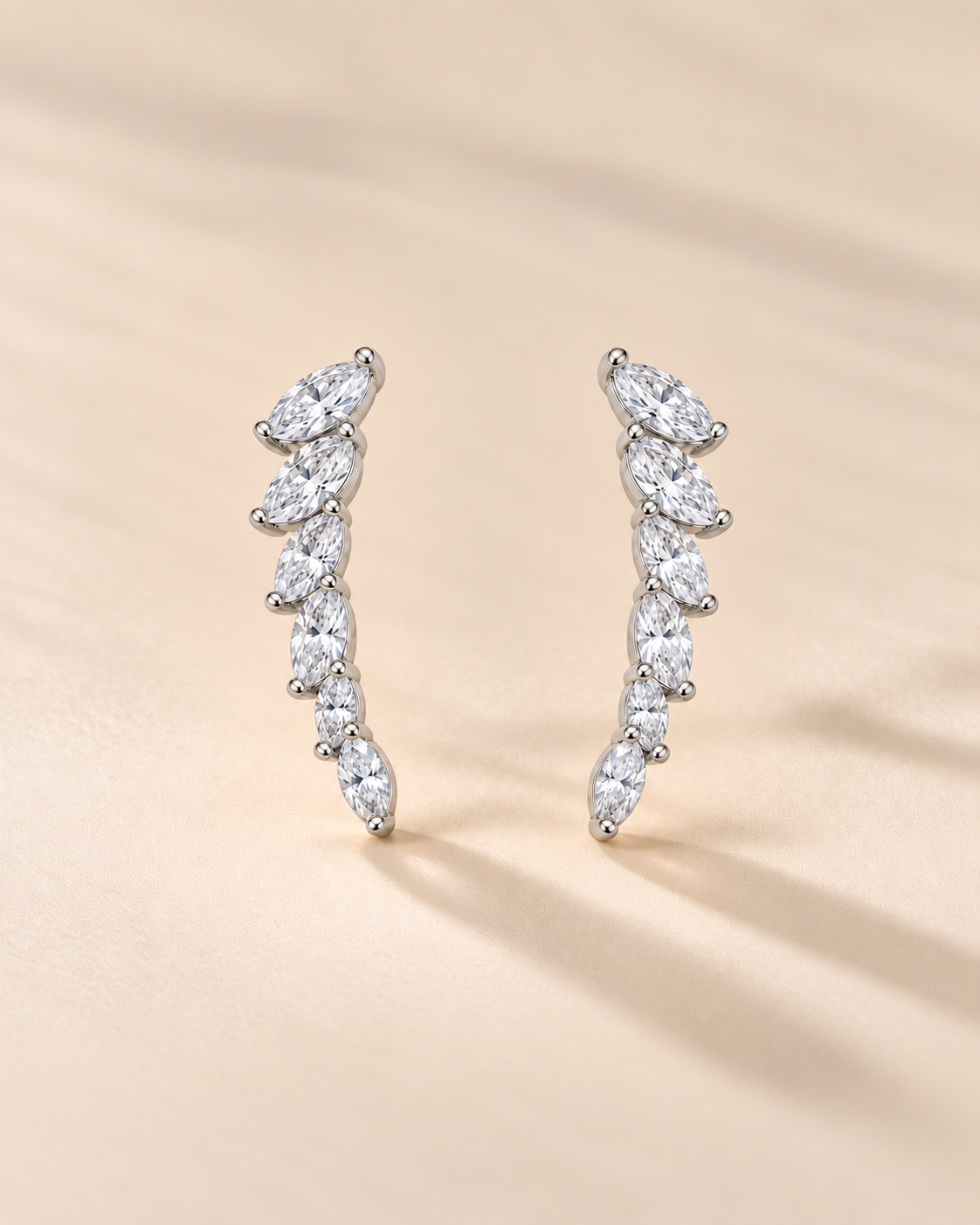 Marquise Drop Earrings in 925 Silver | Cilvira