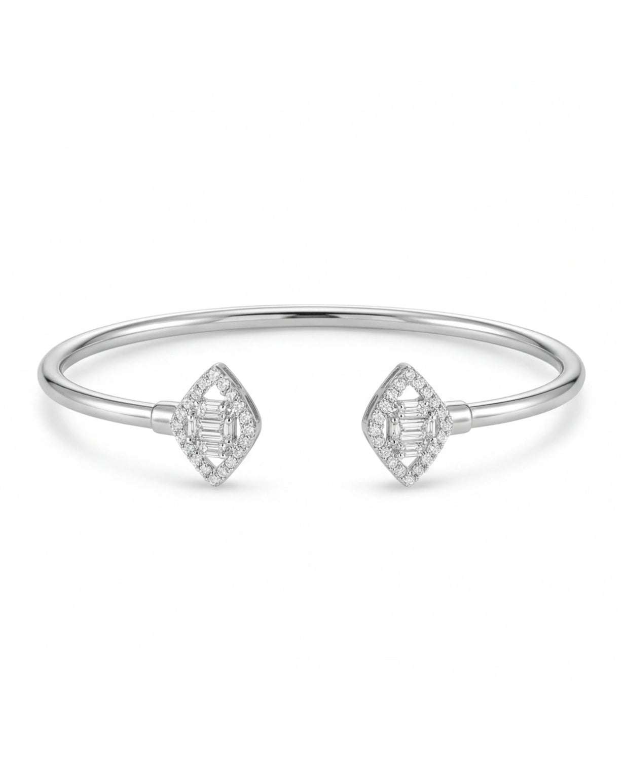Elegant open cuff bracelet #color_silver