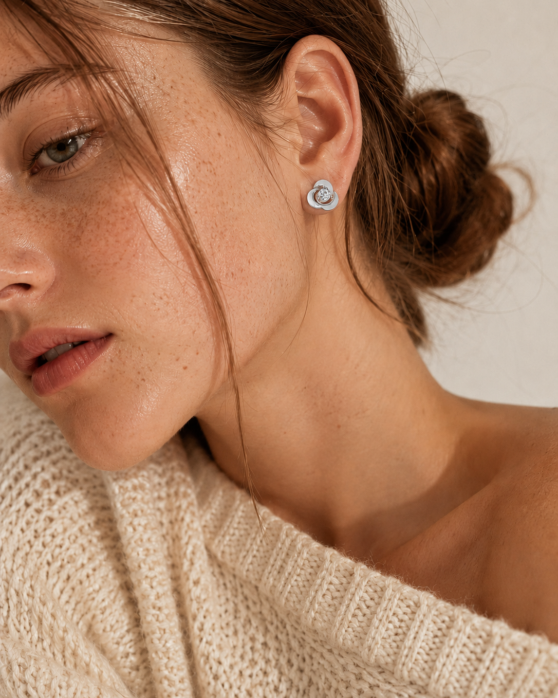 Celeste Swirl Stud Earrings #color_silver