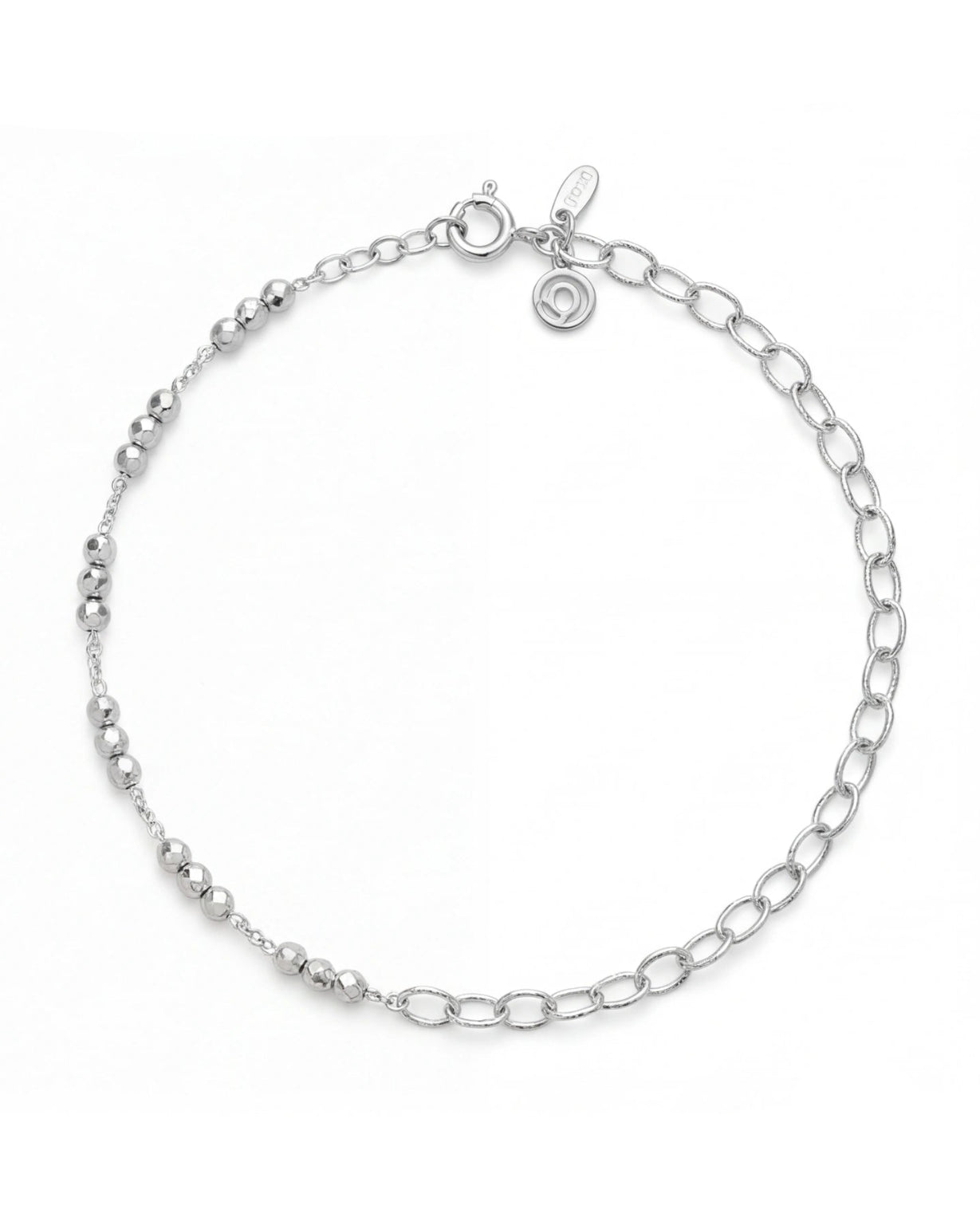 Minimal silver anklet #color_silver