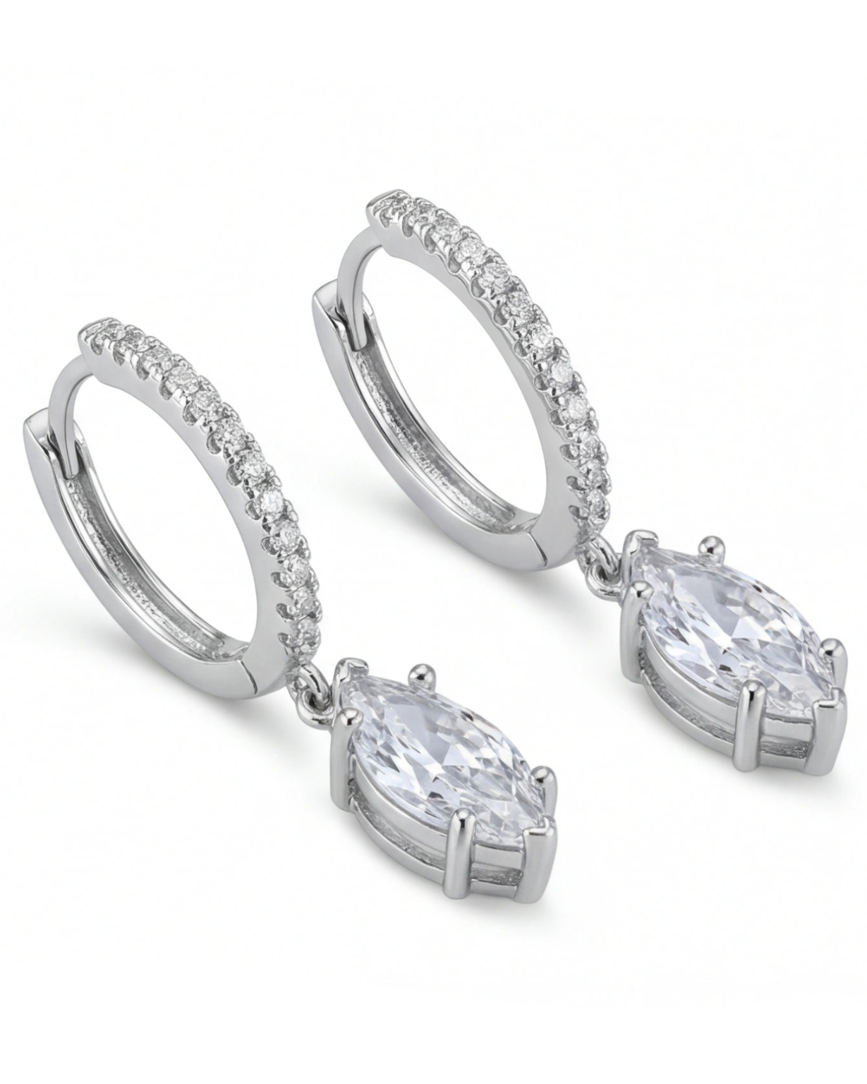 Eula marquise drop earrings #color_silver