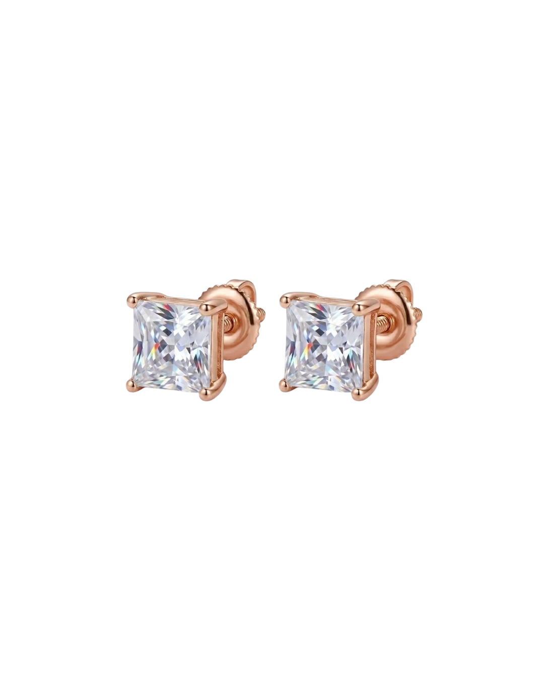 Fitzrovia_Princess_Square_Stud_Earrings #color_rose gold 