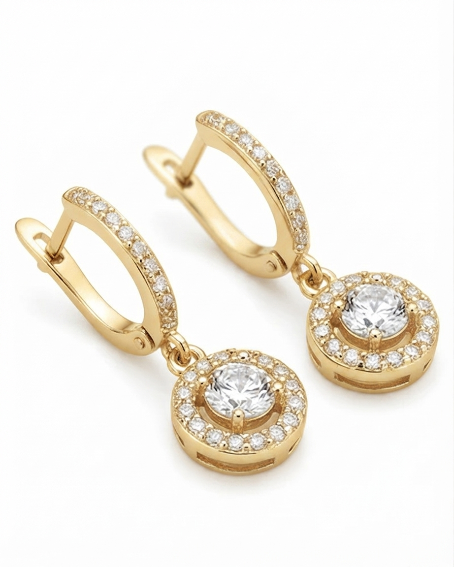 Halo Hoop Earrings for Women #color_gold