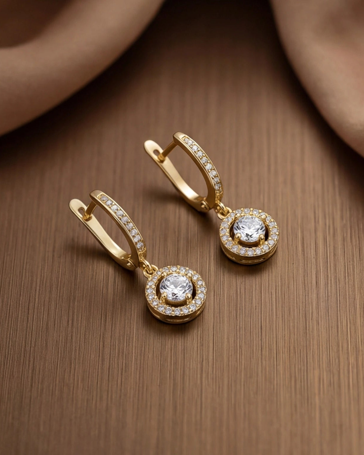 Halo Hoop Earrings for Women #color_gold
