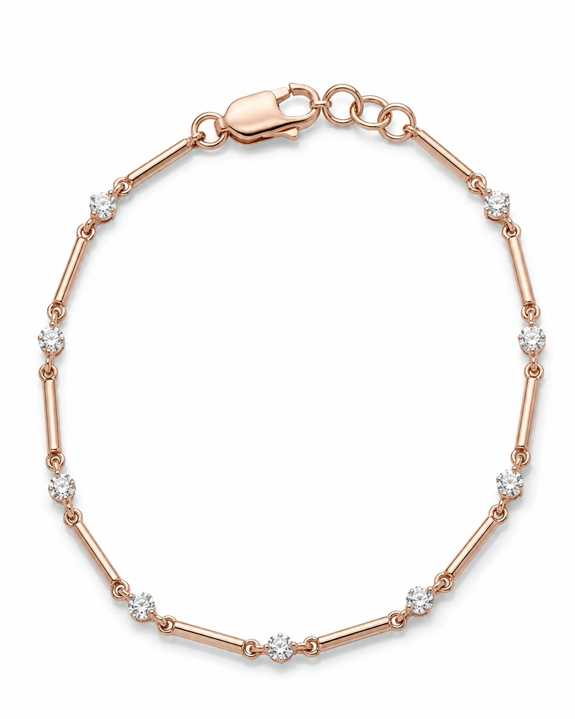 Interval Bracelet – CZ Bar & Station Minimal Chain Bracelet