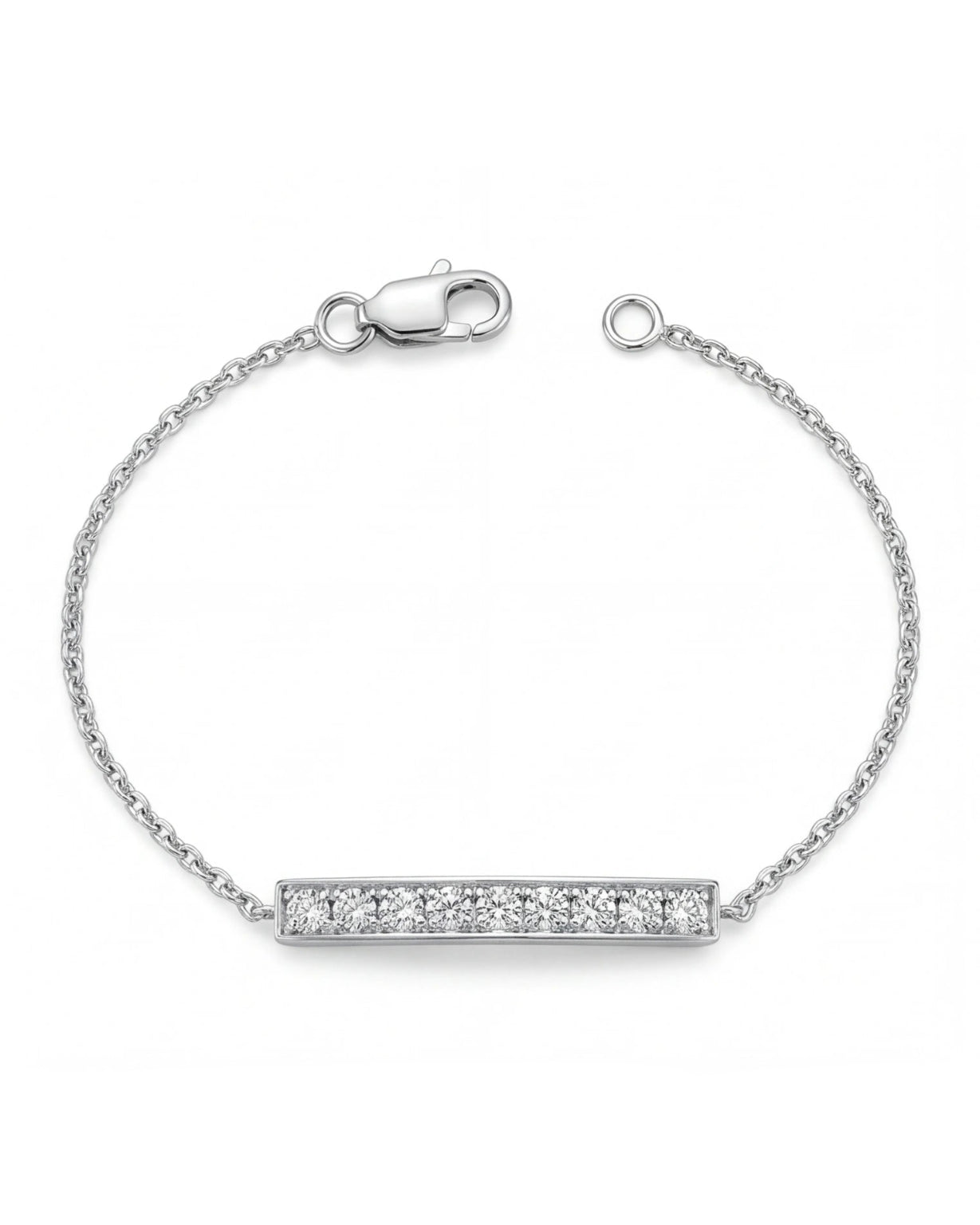 Elegant Lumière Bar minimal bracelet #color_silver