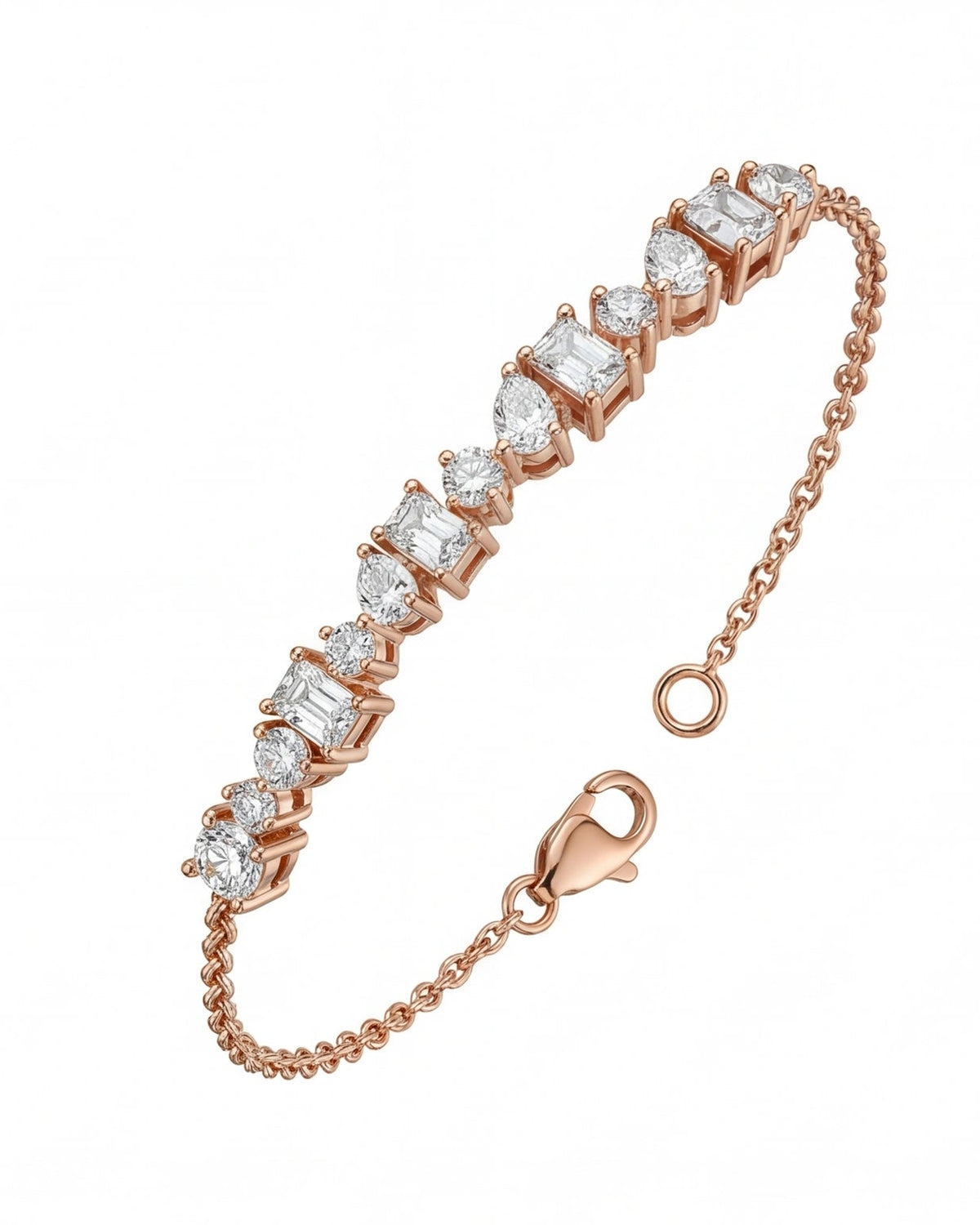 Elegant Constellation Arc Statement Bracelet #color_rose gold