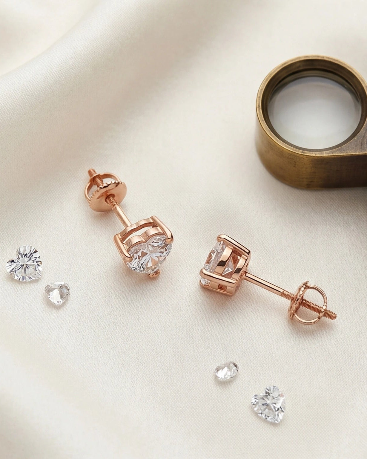 Elegant moon and pearl drop hoop earrings #color_rose gold