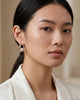 Moon & Pearl Earrings – Minimal Hoop Pearl Drop Earrings