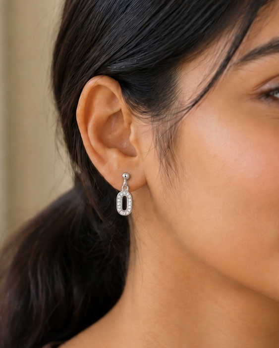 Ophelia_Oval_CZ_Drop_Earrings #color_silver