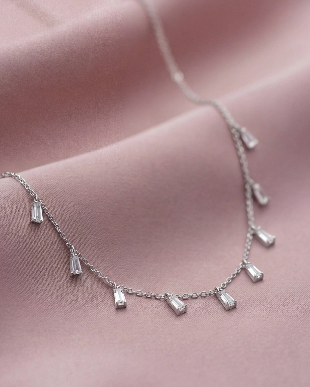 Stella Charm Necklace | 925 Silver Drop Chain Necklace