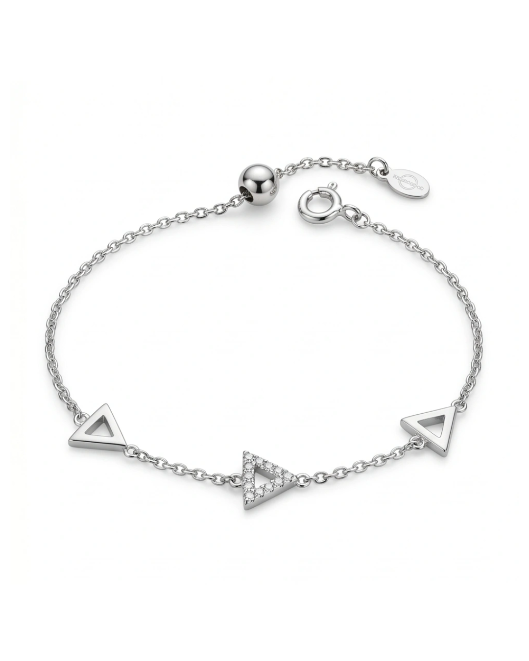 Delta Minimal Silver Bracelet for women #color_silver