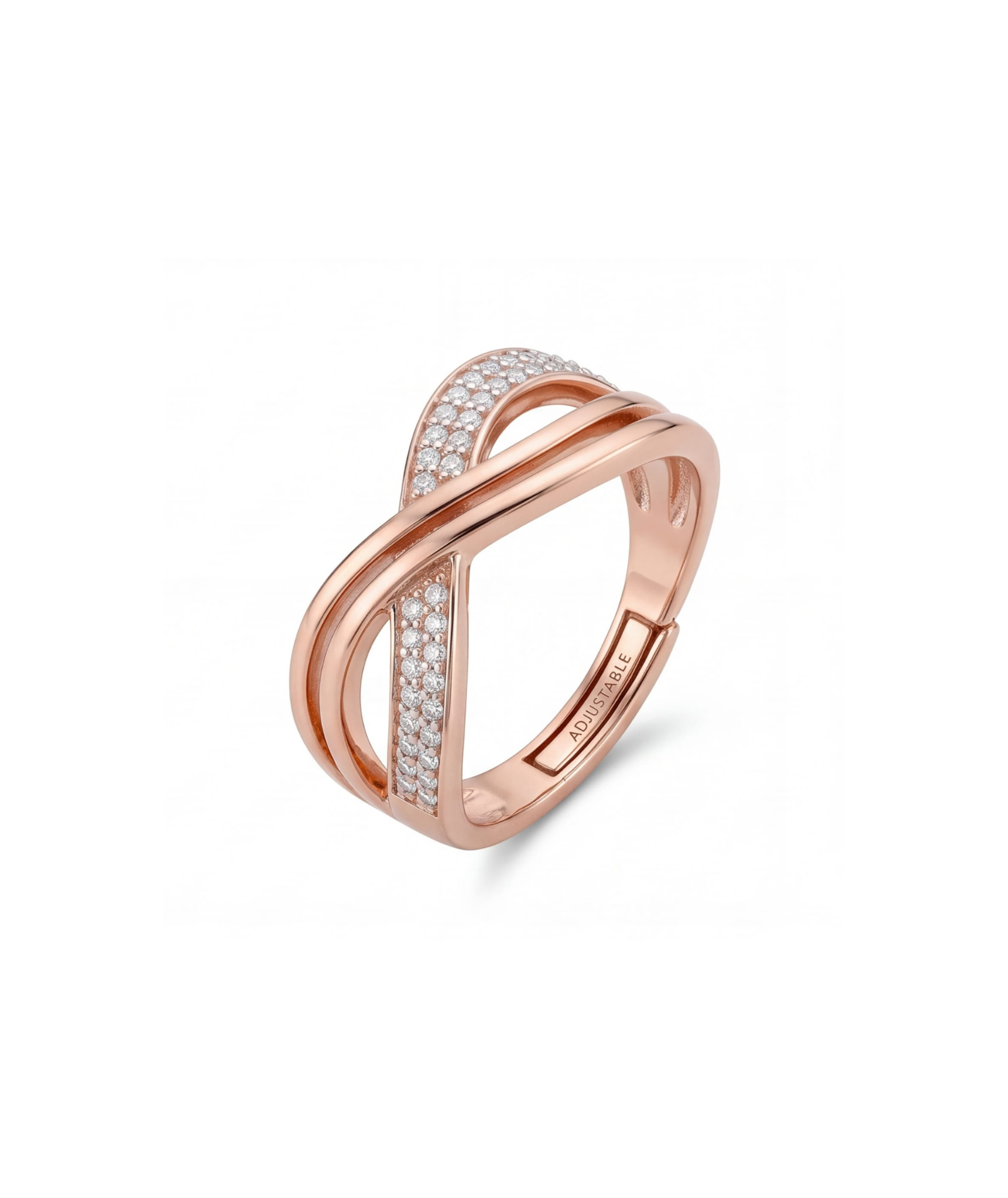 Pavé Infinity Knot Ring