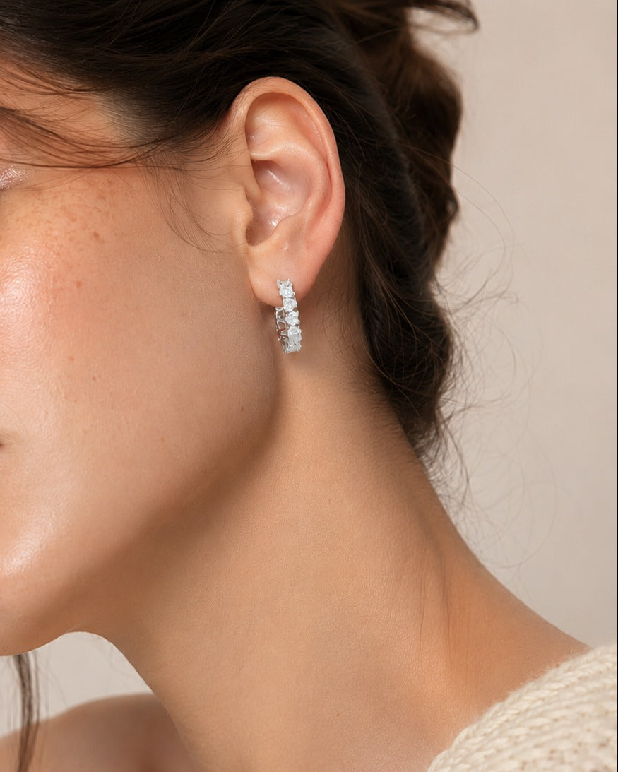 925 silver hoop earrings