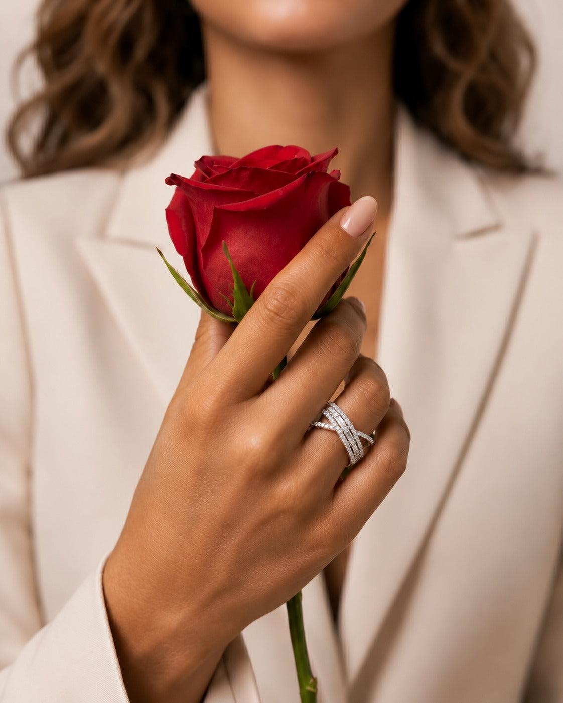 Crisscross Baguette Ring | 925 Sterling Silver Ring