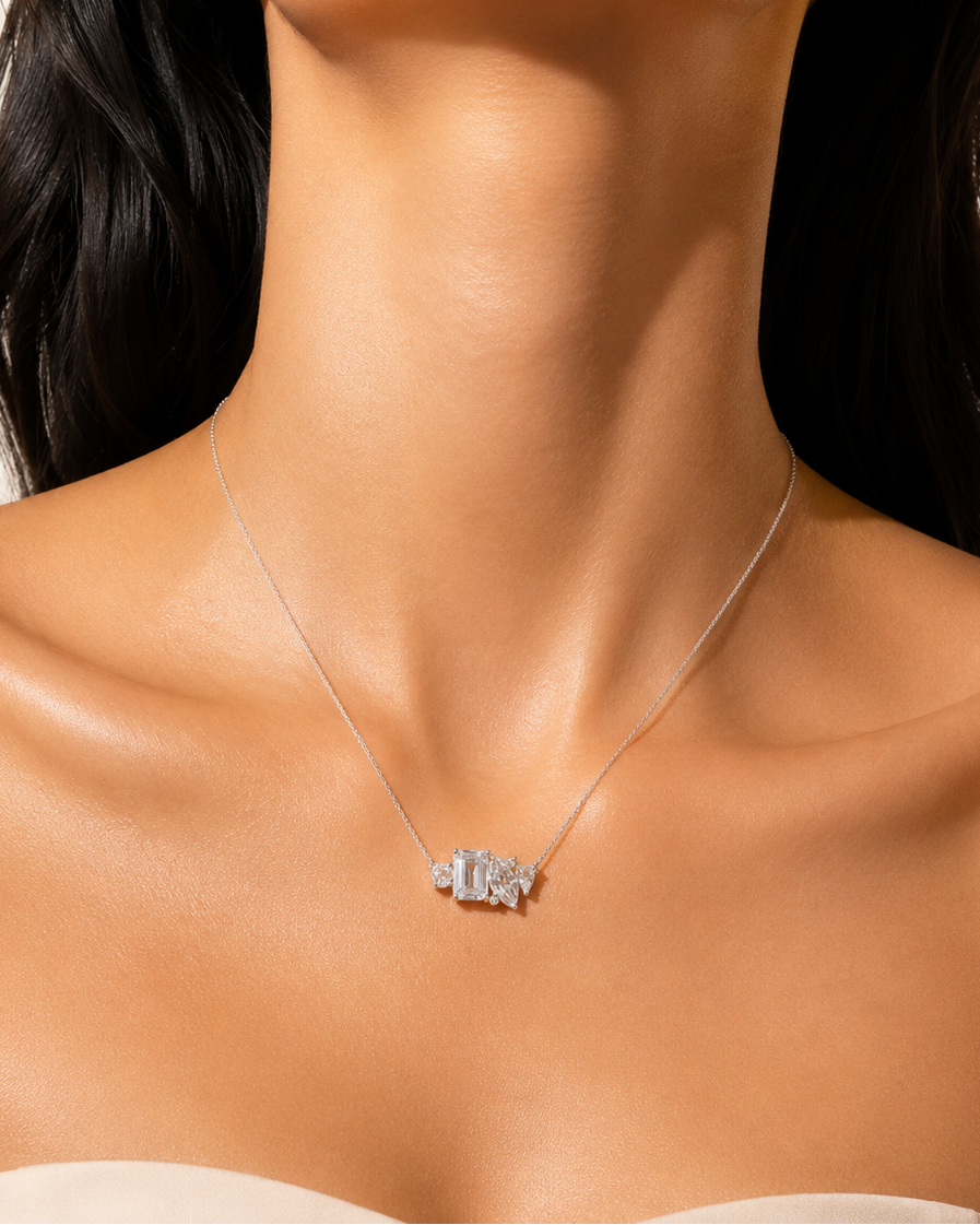 Muse Cluster Necklace – CZ Cluster