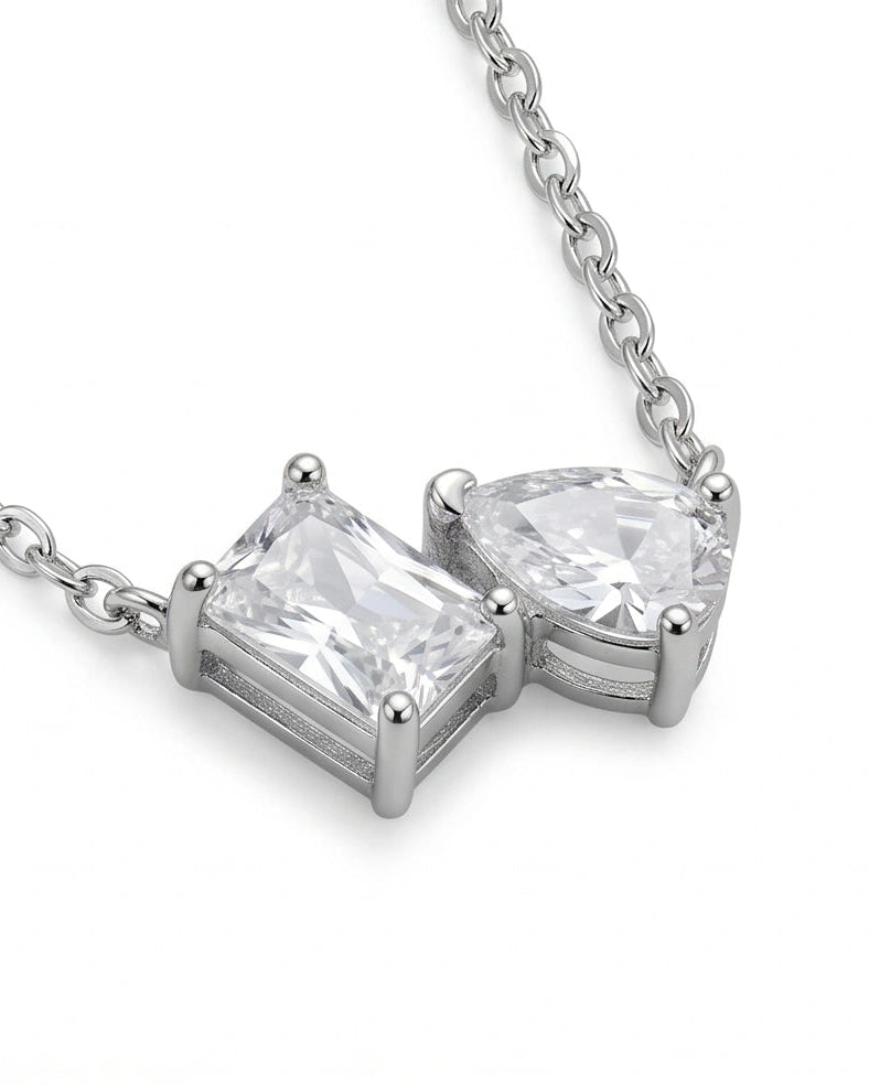 Misfit Pendant Necklace | Radiant & Pear Minimal Silver Chain