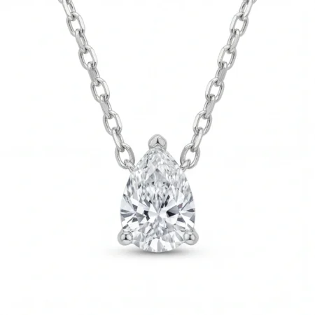 Emma Pear Solitaire Necklace