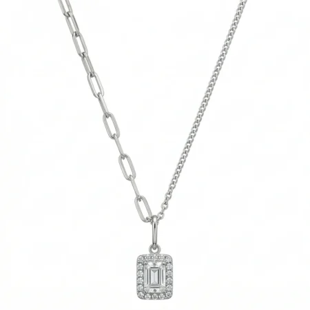 Charlotte Emerald-Cut Classic Diamond Pendant